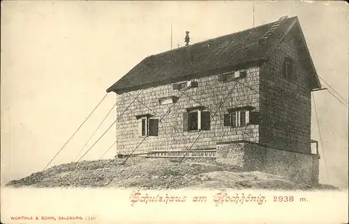 Muehlbach Hochkoenig Schutzhaus am Hochkoenig Berchtesgadener Alpen Kat. Muehlbach am Hochkoenig