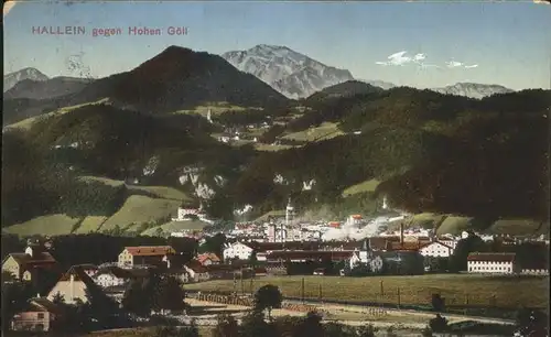 Hallein Teilansicht Hallein gegen den Hohen Goell Tennengau Kat. Hallein