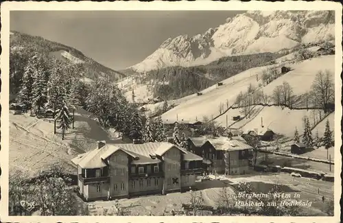 Muehlbach Hochkoenig Bergheim am Hochkoenig Berchtesgadener Alpen Kat. Muehlbach am Hochkoenig