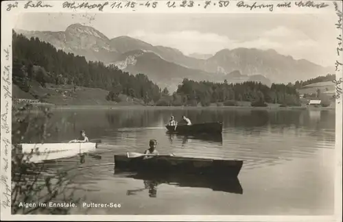 Aigen Ennstal Steiermark Boote Putterer See / Aigen im Ennstal /Liezen