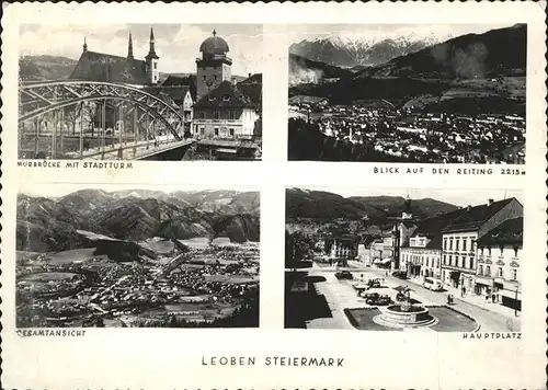 Leoben Hauptplatz Reiting Stadtturm Kat. Leoben