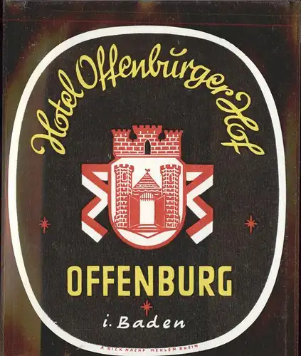 Offenburg Hotel Offenburger Hof Kat. Offenburg