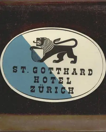 Zuerich St Gotthard Hotel Loewe / Zuerich /Bz. Zuerich City