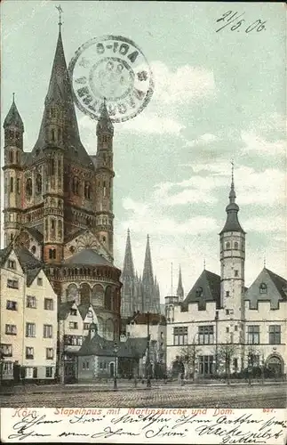 Koeln Stapelhaus Martinskirche Dom Kat. Koeln