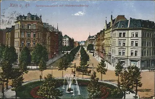 Koeln Barbarossaplatz Hohenstaufenring Brunnen Kat. Koeln