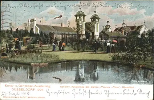 Duesseldorf Kunst- und Gartenbauaustellung 1904 Gaertner Verein Flora