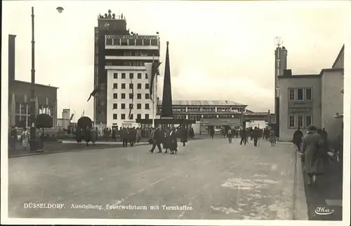 Duesseldorf Ausstellung Feuerwehrturm mit Turmkaffee