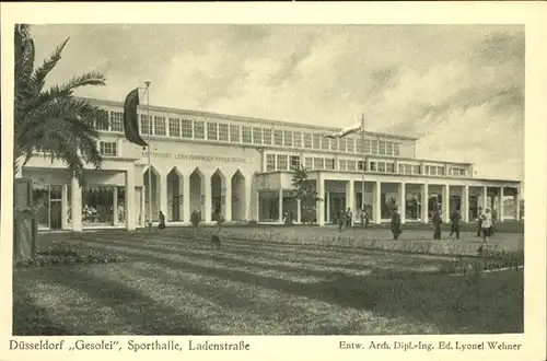 Duesseldorf Grosse Ausstellung 1926 Gesolei Sporthalle Ladenstrasse