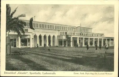 Duesseldorf Grosse Ausstellung 1926 Gesolei Sporthalle