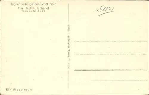 Koeln Jugendherberge am Deutzer Bahnhof Waschraum