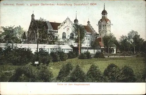 Duesseldorf Internationale Kunst- und Gartenbauausstellung 1904 Hauptrestaurant