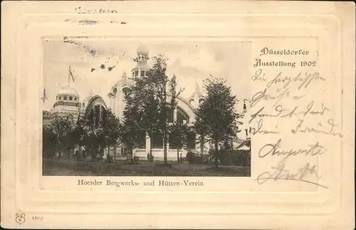 Duesseldorf Ausstellung 1902 Hoerder Bergwerks- und Huetten Verein