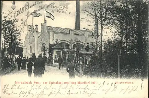 Duesseldorf Internationale Kuns- und Gartenbauausstellung 1904 Maschinenhalle 