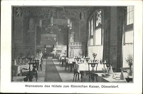 Duesseldorf Weinsalon Restaurant Hotel zum Roemischen Kaiser 
