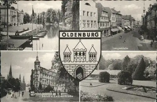 Oldenburg Niedersachsen Langestrasse Huntepartie Schloss Lambertikirche / Oldenburg (Oldenburg) /Oldenburg  Stadtkreis