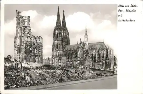 Koeln Dom Rathausruine