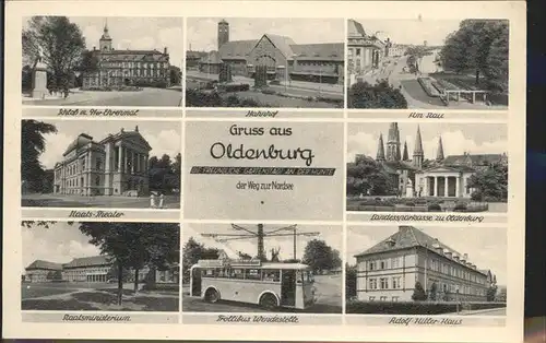 Oldenburg Niedersachsen Am Stau Bahnhof Schloss Staatstheater / Oldenburg (Oldenburg) /Oldenburg  Stadtkreis