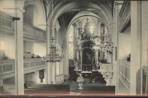 Elstra Kirche Innenansicht Altar
