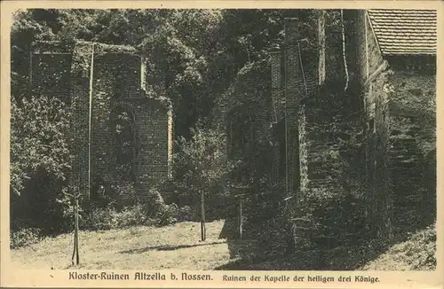 Nossen Ruinen des Klosters Altzella Kapelle der heiligen drei Koenige