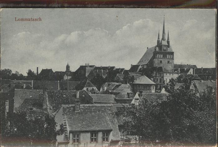 Lommatzsch Teilansichten Kirche Kat. Lommatzsch Nr. wz65061 oldthing
