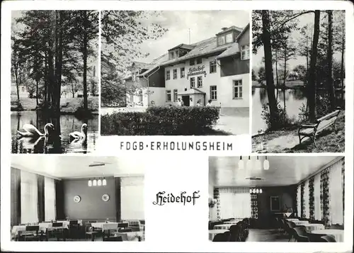 Weinboehla FDGB Erholungsheim Heidehof Schwanenteich 