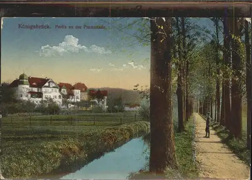 Koenigsbrueck Partie an der Promenade Feldpost