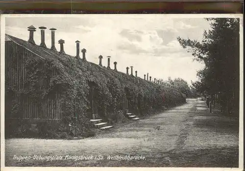 Koenigsbrueck Truppenuebungsplatz Wellblechbaracke