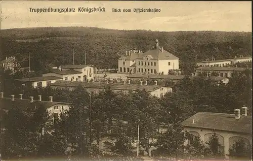 Koenigsbrueck Truppenuebungsplatz Neues Lager Blick vom Offiziersheim