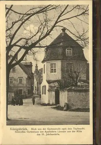 Koenigsbrueck Topfmarkt Gartenhaus des Apothekers Loevecke aus dem 18. Jahrhundert