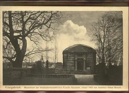 Koenigsbrueck Mausoleum der Familie Naumann