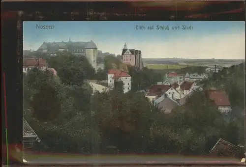 Nossen Teilansicht Blick zum Schloss Kat. Nossen