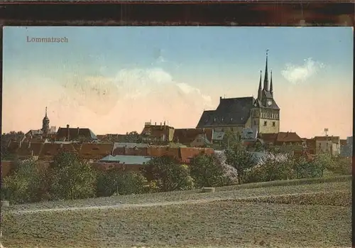 Lommatzsch Teilansicht Kirche Kat. Lommatzsch