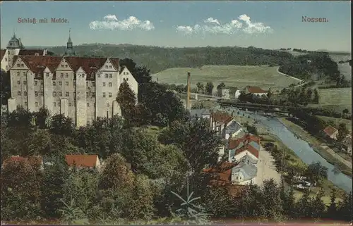 Nossen Blick zum Schloss Mulde Kat. Nossen