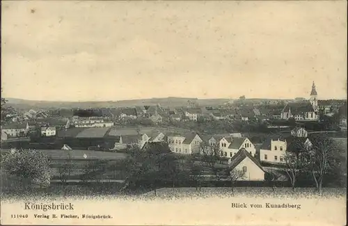 Koenigsbrueck Teilansicht Blick vom Kunadsberg Kat. Koenigsbrueck