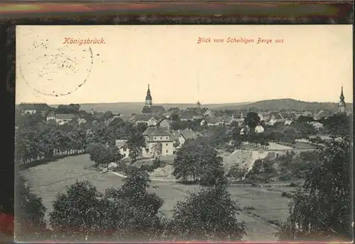 Koenigsbrueck Blick vom Scheibigen Berg Kat. Koenigsbrueck