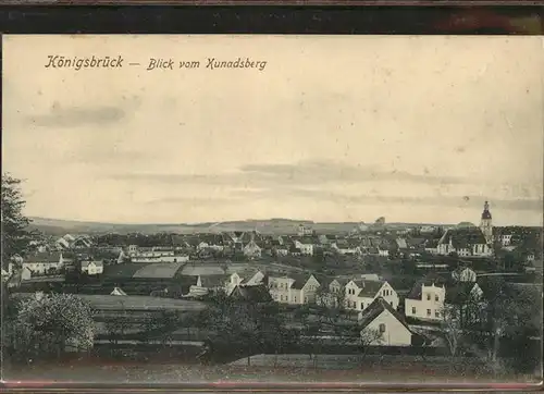 Koenigsbrueck Teilansicht Blick vom Kunadsberg Kat. Koenigsbrueck