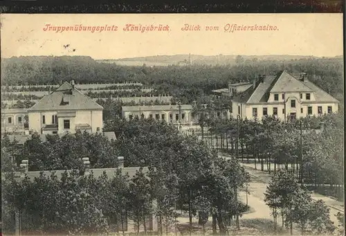 Koenigsbrueck Truppenuebungsplatz Blick vom Offiziersheim Kat. Koenigsbrueck