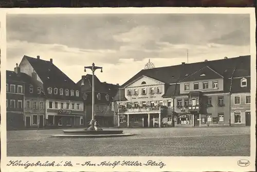 Koenigsbrueck A. H. Platz Hotel "Zum schwarzen Adler" Kat. Koenigsbrueck