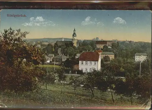 Koenigsbrueck Teilansicht Kirche Feldpost Kat. Koenigsbrueck