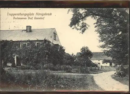 Koenigsbrueck Truppenuebungsplatz Verlassenes Dorf Quosdorf Kat. Koenigsbrueck