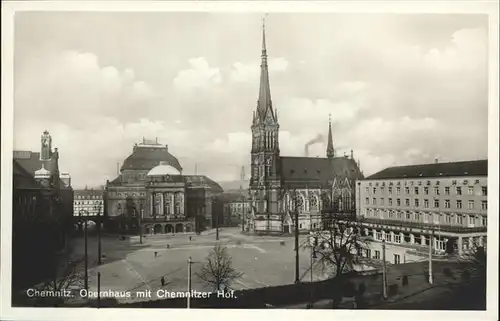 Chemnitz Opernhaus mit Chemnitzer Hof Kat. Chemnitz