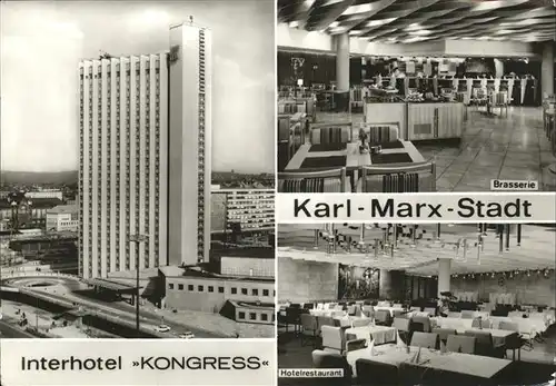 Karl Marx Stadt Interhotel Kongress Hotelrestaurant Kat. Chemnitz