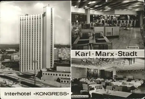 Karl Marx Stadt Interhotel Kongress Brasserie Hotelrestaurant Kat. Chemnitz