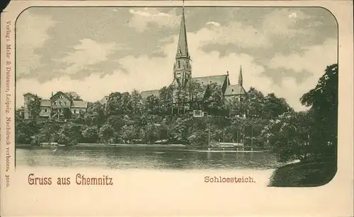 Chemnitz Schlossteich Schlosskirche Kat. Chemnitz