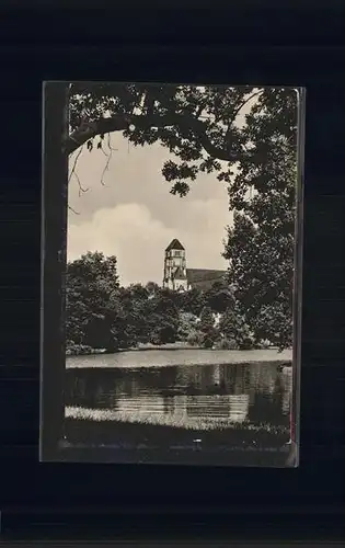 Karl Marx Stadt Schlossteich mit Schlosskirche Kat. Chemnitz