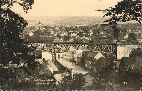 Karl Marx Stadt Rabenstein Panoramabild Kat. Chemnitz