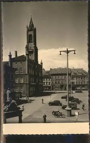 Kamenz Sachsen Markt mit Rathaus Kat. Kamenz