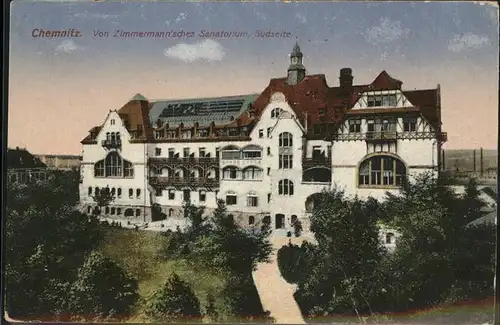 Chemnitz Von Zimmermann sches Sanatorium Kuenstlerkarte Kat. Chemnitz