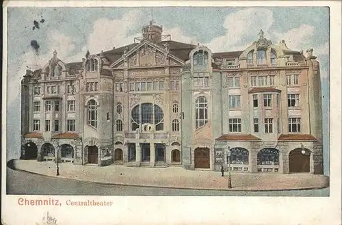 Chemnitz Centraltheater Kuenstlerkarte Kat. Chemnitz