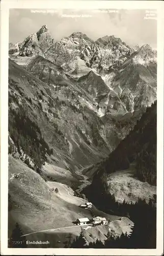Einoedsbach Ortsansicht mit Alpenpanorama Kat. Oberstdorf